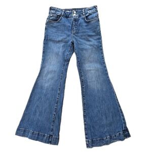 Pilcro Mid Rise Flare Jeans Women's 29 Petite Retro Stretch Anthropologie